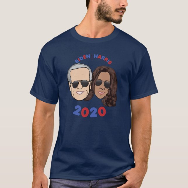 Camiseta biden harris 2020 tonos frescos de las elecciones  (Anverso)