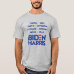 Camiseta Biden Harris - Esperanza científica de la unidad d<br><div class="desc">PolitiClothes.com - La ropa política más popular en línea Elecciones únicas y juegos políticos incluyendo: camisetas políticas,  stickers políticos,  botones políticos,  pines políticos,  tarjetas políticas,  tazas políticas,  Posters políticos,  Rótulos políticos y más!. COMPRA EN LÍNEA: http://www.Politiclothes.com En Facebook: http://www.facebook.com/politiclothes En Twitter: http://www.twitter.com/politiclothes En Instagram:・.</div>