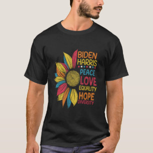 Camiseta Biden Harris Peace Love Equality Hope Diversity T