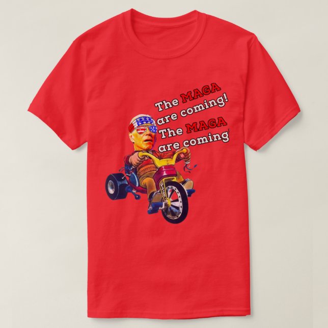 Camiseta Biden Midnight Ride MAGA Are Coming Adult Costume  (Diseño del anverso)