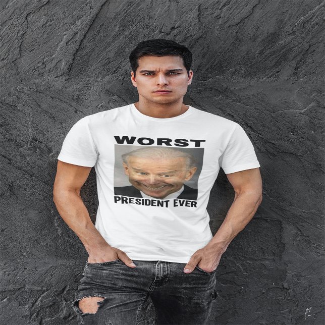 Camiseta Biden peor presidente de la historia | Anti Joe Bi (Subido por el creador)