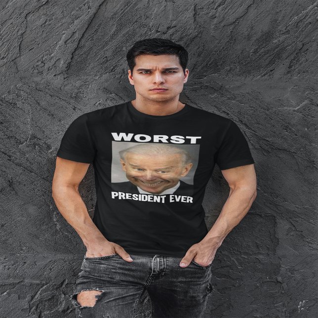 Camiseta Biden peor presidente de la historia | Anti Joe Bi (Subido por el creador)