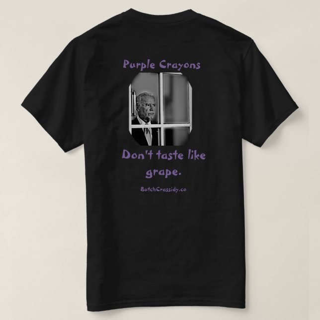 Camiseta Biden triste - los creyones púrpuras no prueban (Reverso del diseño)