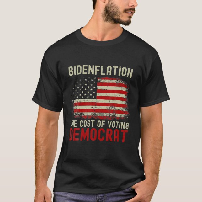 Camiseta Bidenflation El Costo De Votar A La Bandera Demócr (Anverso)