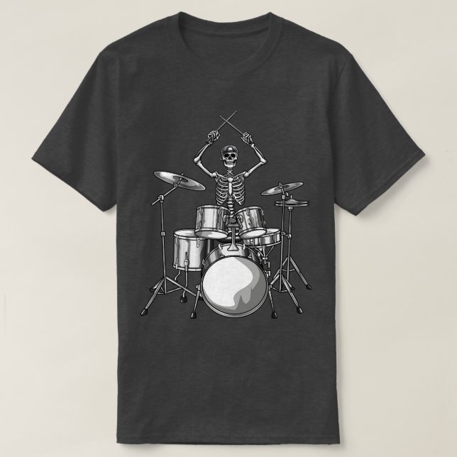 Camiseta Bidón Skeleton Drumming (Diseño del anverso)