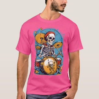 Camiseta Bidones De Reproducción De Skeleton Para El Gráfic