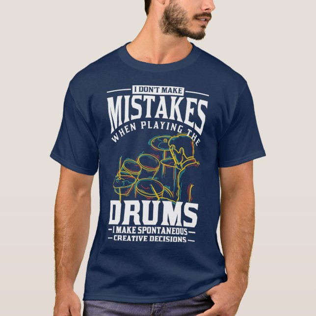 Camiseta Bidones Percussion Drummer Gift Drums (Anverso)