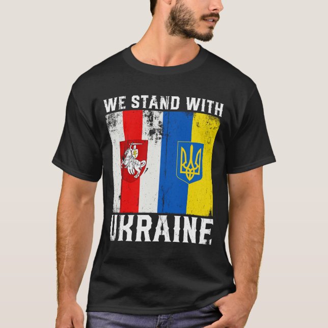 Camiseta Bielorrusia apoya a Ucrania (Anverso)