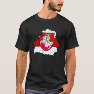 Camiseta Bielorrusia Bandera de Pagonya Roja Blanca Apoya a