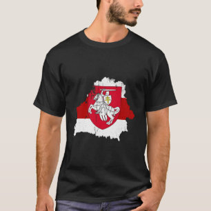 Camiseta Bielorrusia Bandera de Pagonya Roja Blanca Apoya a