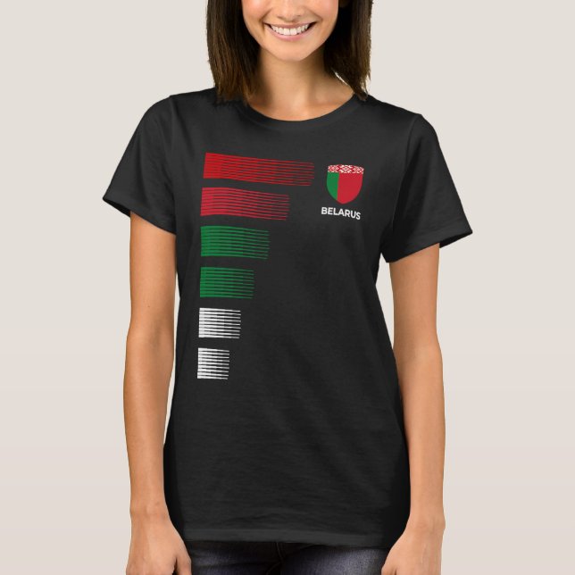 Camiseta Bielorrusia emblema patriótico bielorruso nacional (Anverso)