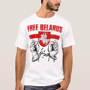Camiseta BIELORRUSIA LIBRE Pogonya Bandera Bielorrusia Whi 