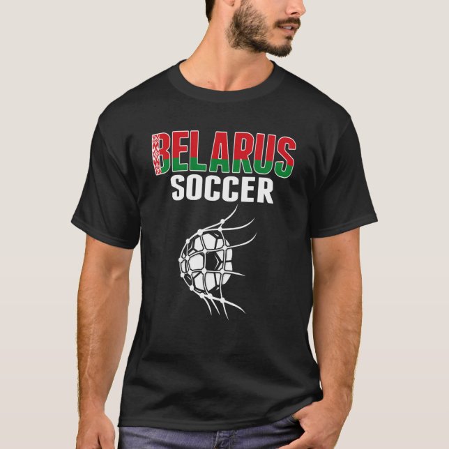 Camiseta Bielorrusia: Pelota De Fútbol En Su Red Bielorrusa (Anverso)