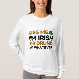 CAMISETA BIEN, ESTOY BEBIDO IRLANDÉS O CUALQUIER PAREJA.