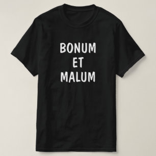 Camiseta bien y mal en latín: bonum et malum