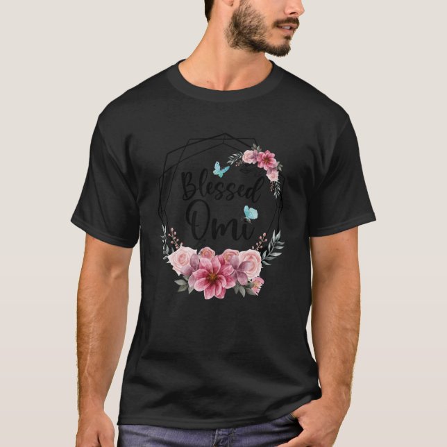 Camiseta Bienaventurado Omi con el Día de la Madre Floral 2 (Anverso)