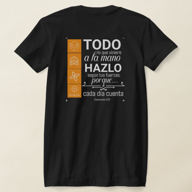 Camiseta bienaventurados, comoda de manga corta (Distribución Reverso )