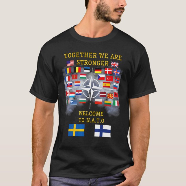 Camiseta Bienestar Suecia Y Finlandia En La Otan Juntos Som (Anverso)