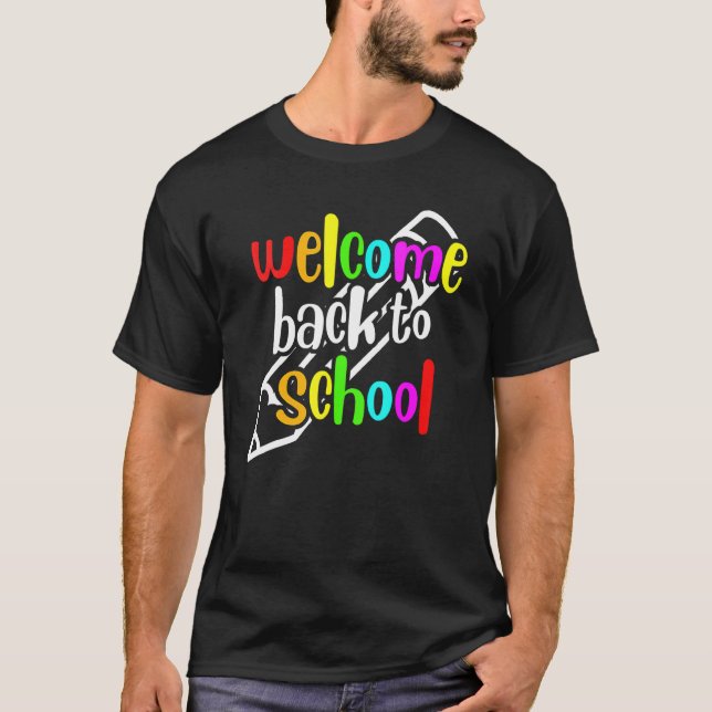 Camiseta Bienvenida A La Cita Escolar Para El Primer Día De (Anverso)