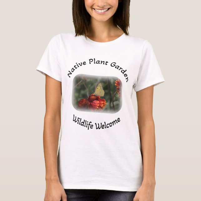 Camiseta Bienvenida a la fauna silvestre de plantas nativas (Anverso)