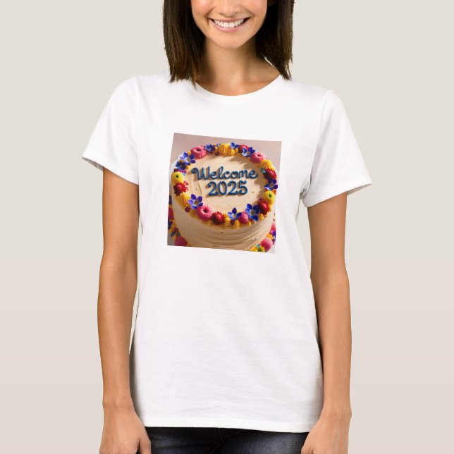 Camiseta Bienvenida a las tortas de flores 2025 (Anverso)