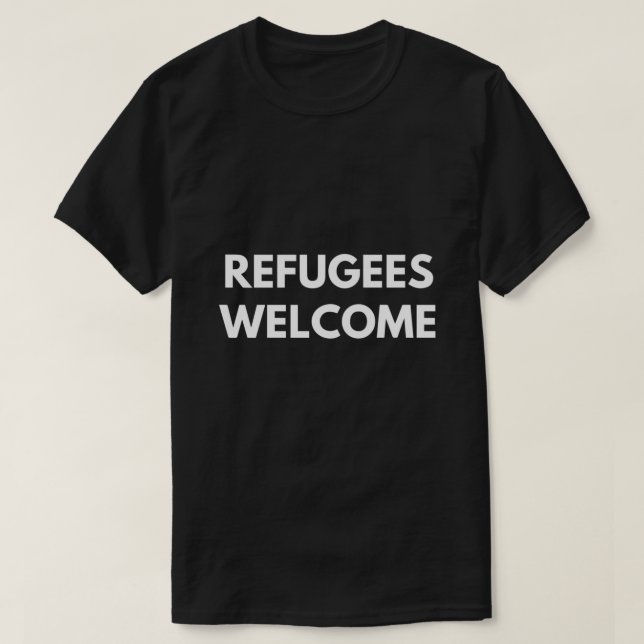 Camiseta Bienvenida a los refugiados (Diseño del anverso)