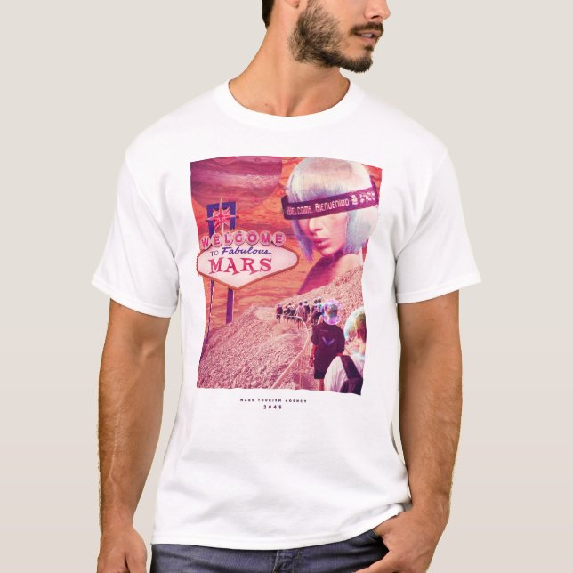 Camiseta bienvenida a mars gracioso alien (Anverso)