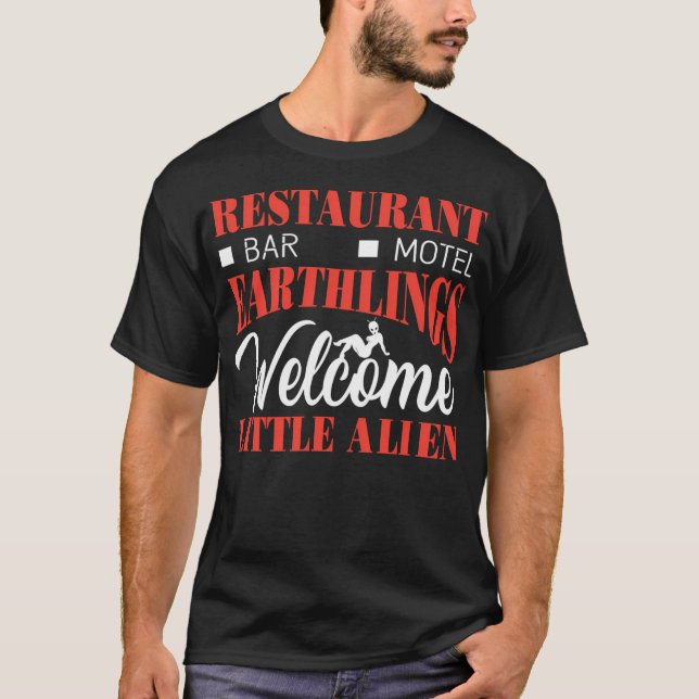 Camiseta Bienvenida a un pequeño extranjero (Anverso)