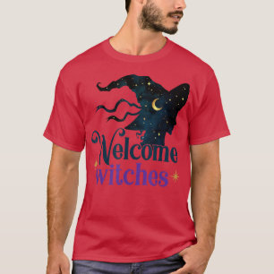 Camiseta Bienvenida Bruja Halloween Celestial Moon Stars Br