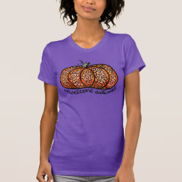 Camiseta Bienvenida Calabaza de fibra de otoño