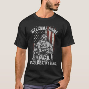 Camiseta Bienvenida Casa Mi Papá Desplegó Despliegue Milita