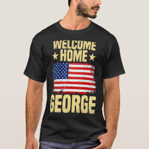 Camiseta Bienvenida Hogar George Welcoming Cita Bandera De 