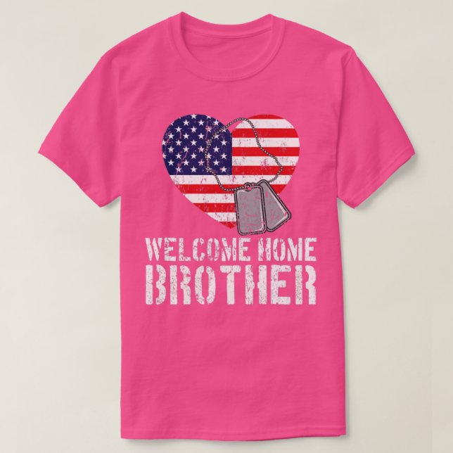 Camiseta Bienvenida Hogar Hermano Militar Coincidencia Hoga (Diseño del anverso)