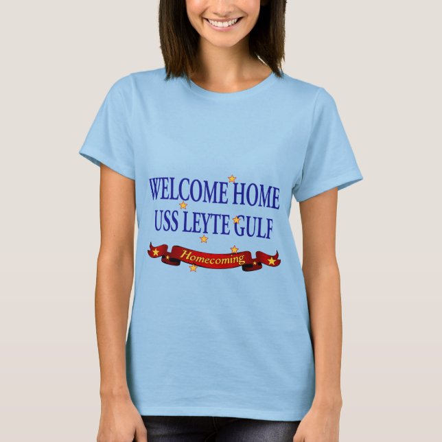Camiseta Bienvenida Hogar USS Leyte Gulf (Anverso)