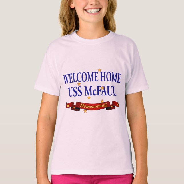 Camiseta Bienvenida Hogar USS McFaul (Anverso)