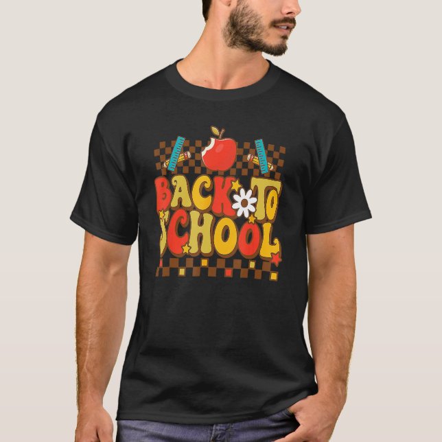 Camiseta Bienvenida Retro Elemental Groovy Teacher Vibes (Anverso)