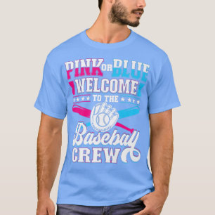 Camiseta Bienvenida rosa o azul al equipo de béisbol Género