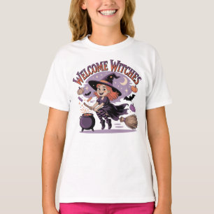 Camiseta Bienvenidas Brujas - Bruja de Halloween Adorable
