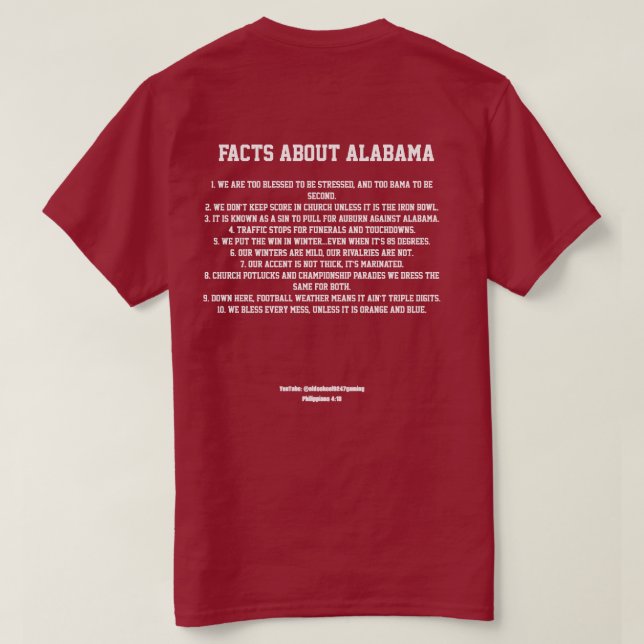 Camiseta Bienvenido a Alabama (Reverso del diseño)