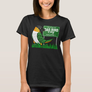 Camiseta Bienvenido a Bad Bird City I Black Head Caique