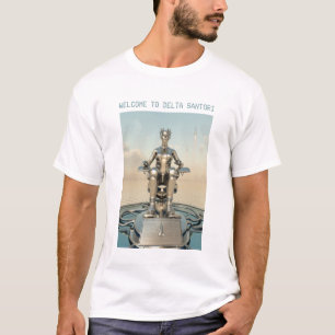 Camiseta Bienvenido a Delta Santori. Puerto espacial futuri
