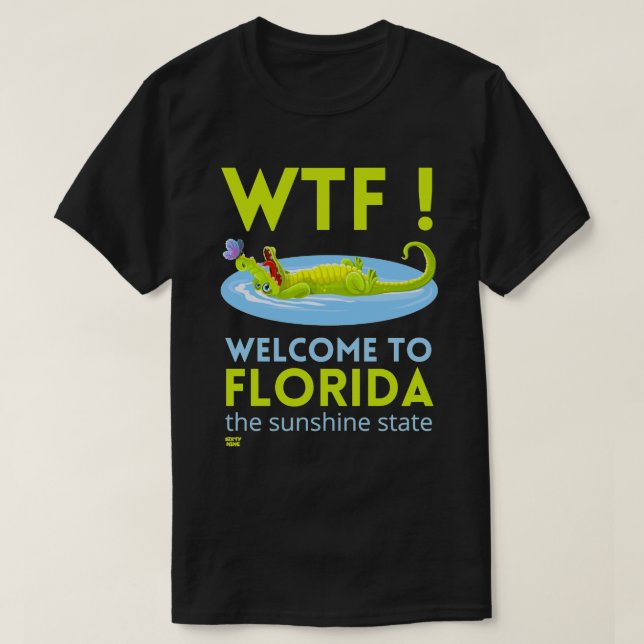 Camiseta "BIENVENIDO A FLORIDA" divertido (Diseño del anverso)