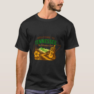 Camiseta Bienvenido a la aventura del paisaje montañoso de