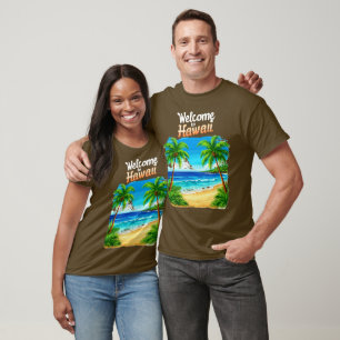 Camiseta Bienvenido a la playa de Hawái