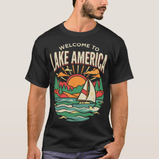 Camiseta Bienvenido a Lake America Vintage Grandes Lagos