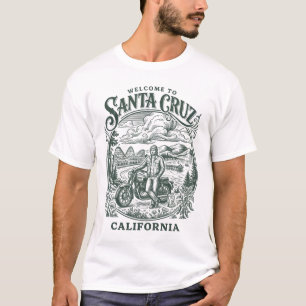 Camiseta Bienvenido a Santa Cruz Costa de California