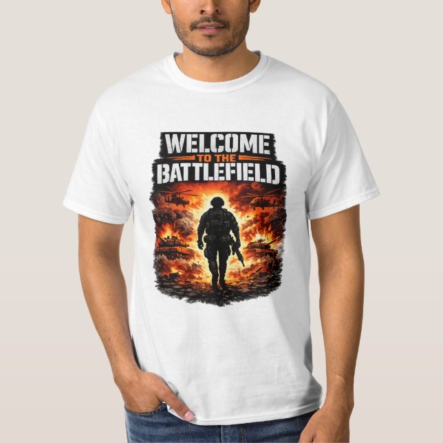 CAMISETA BIENVENIDO AL CAMPO DE BATALLA (Anverso)