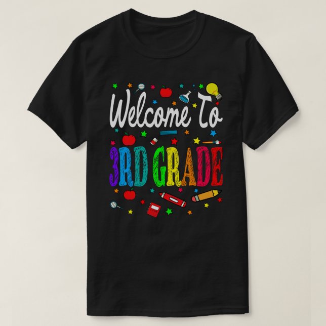 Camiseta Bienvenido Al Tercer Grado De Vuelta A La Escuela (Diseño del anverso)