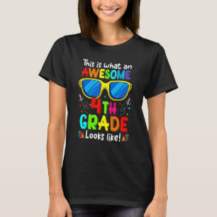 Camiseta Bienvenido Cuarto Grado Lindo Increíble Aspecto 4t