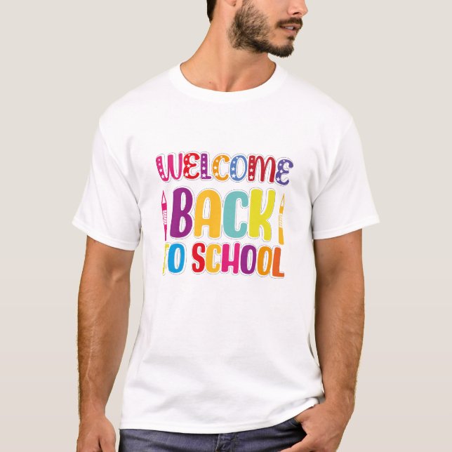 Camiseta Bienvenido De Nuevo A La Escuela (Anverso)
